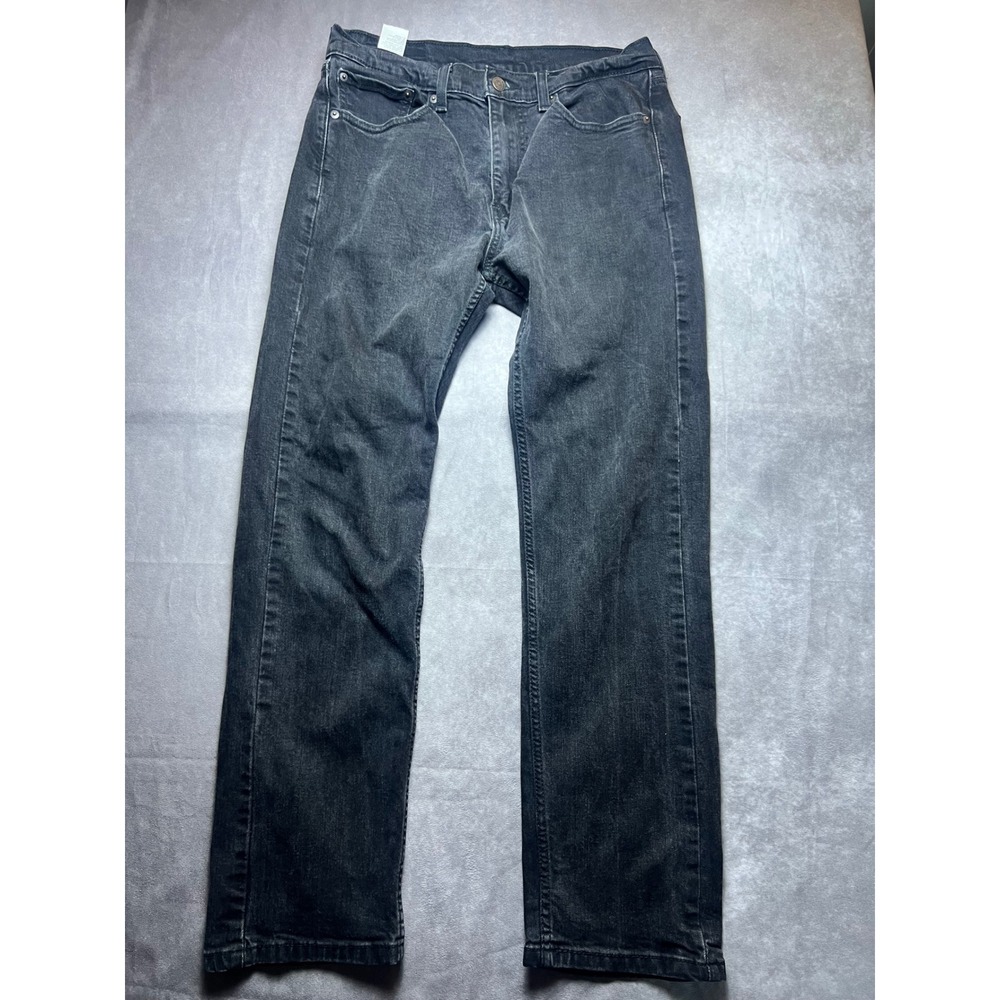 Levis Mens 505 Regular Fit Jeans 32x30 Black Straight Leg Denim 00505-1469